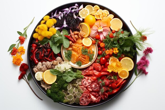 pestro podaná miska s jedlom